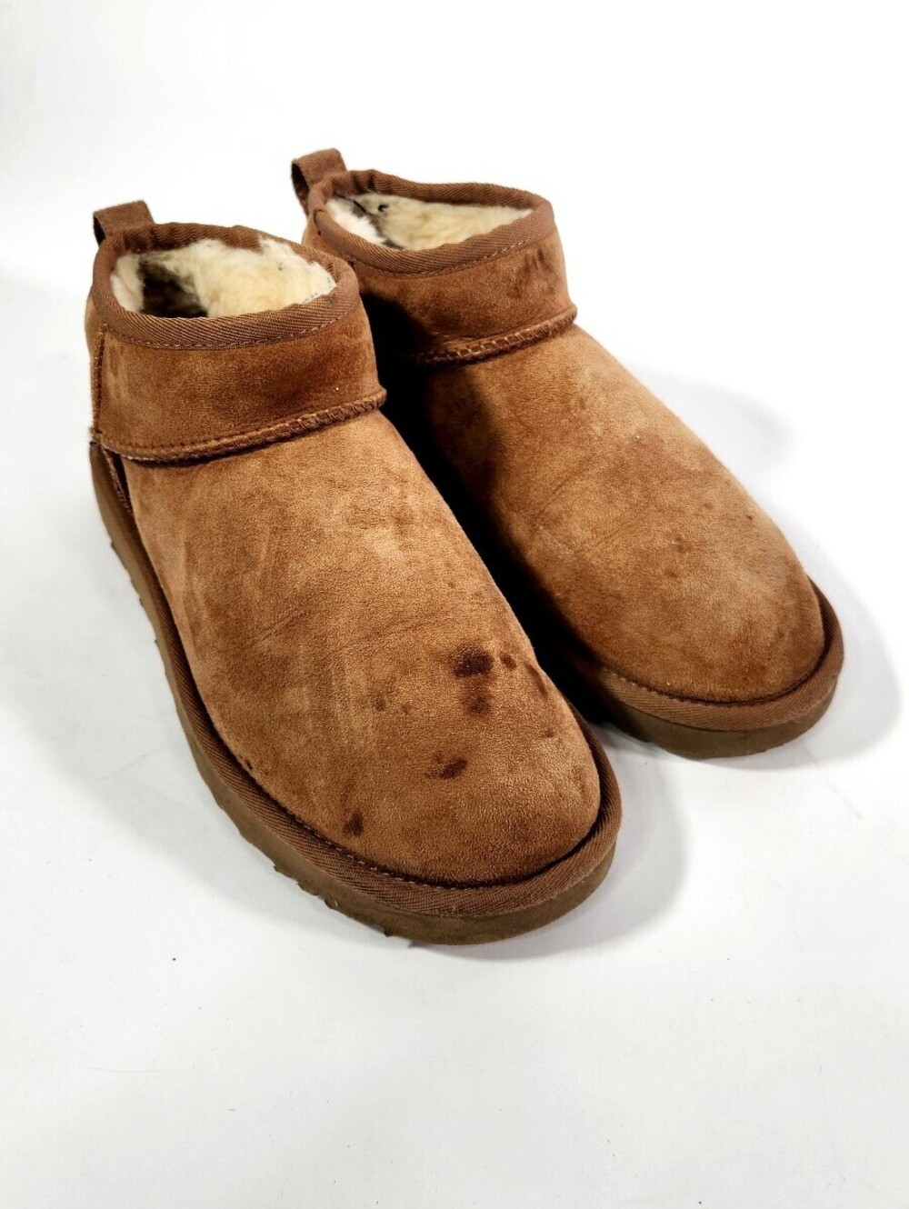 UGG Classic Mini Sheepskin Boots - Chestnut Brown, Size 8